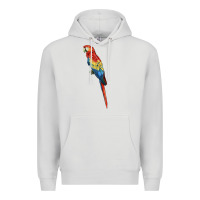 Dove Grey Scarlet Macaw Parrot Premium Hoodie - LillyAllenDesigns