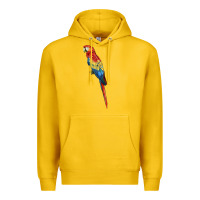 Lemon Scarlet Macaw Parrot Premium Hoodie - LillyAllenDesigns
