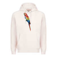 Pale Pink Scarlet Macaw Parrot Premium Hoodie - LillyAllenDesigns