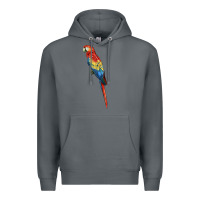 Rock Scarlet Macaw Parrot Premium Hoodie - LillyAllenDesigns