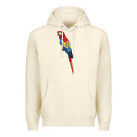 Sandshell Scarlet Macaw Parrot Premium Hoodie - LillyAllenDesigns