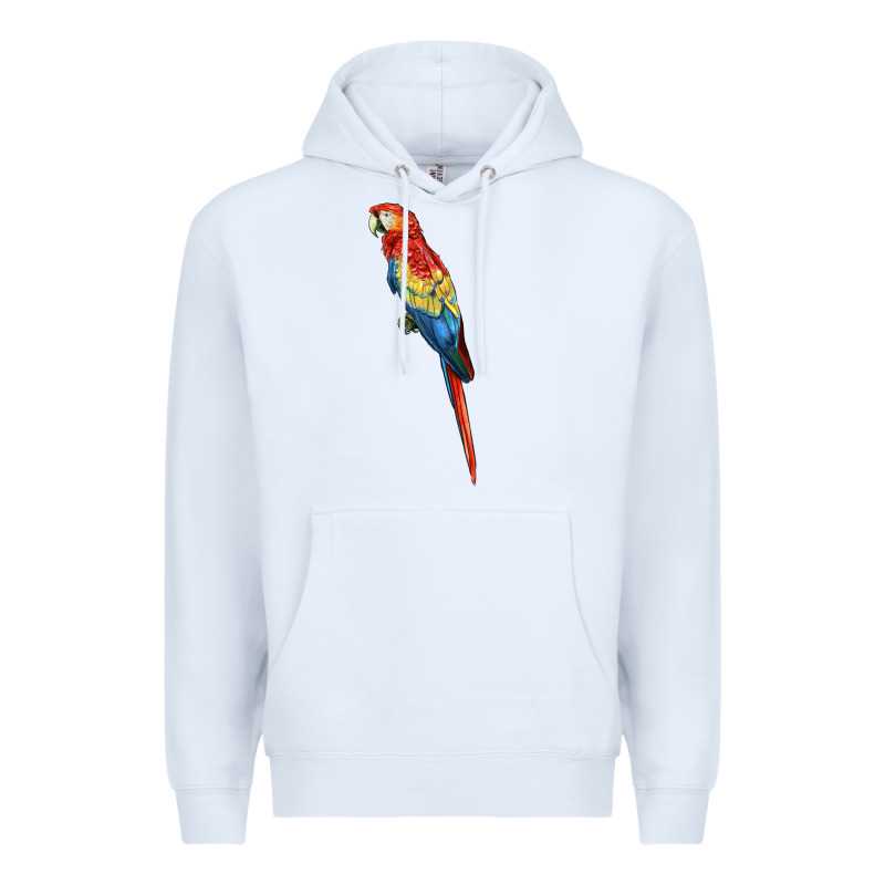 Scarlet Macaw Parrot Premium Hoodie by LillyAllenDesigns | Teevron