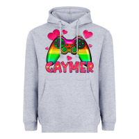 Heather Grey gaymer Heavyweight Hoodie - HRA Design Shop