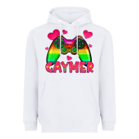 White gaymer Heavyweight Hoodie - HRA Design Shop
