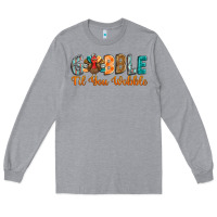 Heather Grey gobble till you wobble Long Sleeve Tee - BarkalooDesign