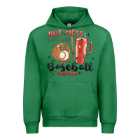 Emerald hot mess always stressed baseball mama stanley cup Urban Hoodie - MaliasSmallBusiness