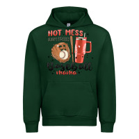 Forest Green hot mess always stressed baseball mama stanley cup Urban Hoodie - MaliasSmallBusiness