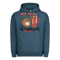 Pigment Midnight Navy hot mess always stressed baseball mama stanley cup Urban Hoodie - MaliasSmallBusiness