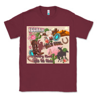 Burgundy yeehaw western Classic Tee - Zillion Design Studio