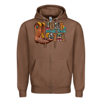 Chestnut just a small town girl Zipper Hoodie - Zillion Design Studio