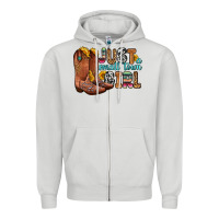 Dove Grey just a small town girl Zipper Hoodie - Zillion Design Studio