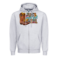 Heather Grey just a small town girl Zipper Hoodie - Zillion Design Studio