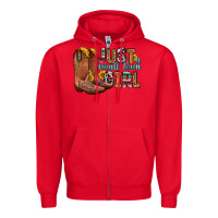 Red just a small town girl Zipper Hoodie - Zillion Design Studio