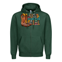 Sports Green just a small town girl Zipper Hoodie - Zillion Design Studio