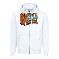 White just a small town girl Zipper Hoodie - Zillion Design Studio