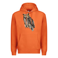 Carrot Great Horned Owl Premium Hoodie - LillyAllenDesigns