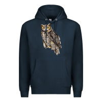 Navy Great Horned Owl Premium Hoodie - LillyAllenDesigns