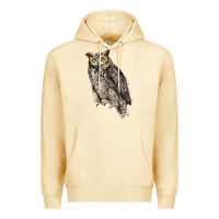 Pina Colada Great Horned Owl Premium Hoodie - LillyAllenDesigns