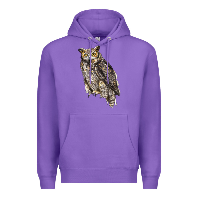 Great Horned Owl Premium Hoodie by LillyAllenDesigns | Teevron
