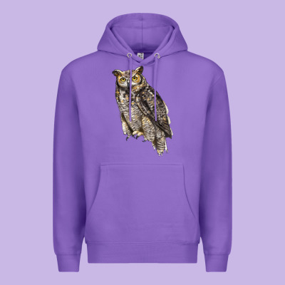 Great Horned Owl Premium Hoodie Designed By Lillyallendesigns