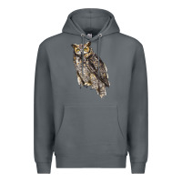 Rock Great Horned Owl Premium Hoodie - LillyAllenDesigns