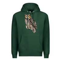 Sports Green Great Horned Owl Premium Hoodie - LillyAllenDesigns