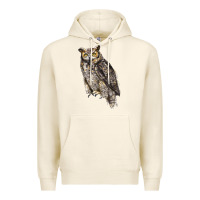 Tofu Great Horned Owl Premium Hoodie - LillyAllenDesigns