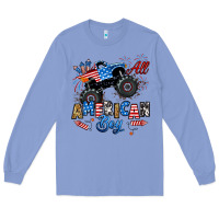 Colony Blue fourth of july monster truck all american boy Long Sleeve Tee - RanaPortraitStore