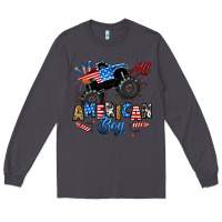 Smoke fourth of july monster truck all american boy Long Sleeve Tee - RanaPortraitStore