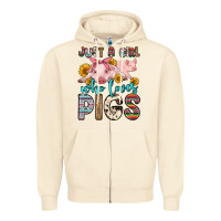 Sandshell just a girl who loves pigs Zipper Hoodie - Zillion Design Studio