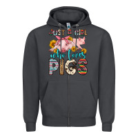 Smoke just a girl who loves pigs Zipper Hoodie - Zillion Design Studio