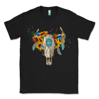 Black boho bull skull Classic Tee - BarkalooDesign