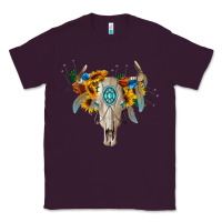 Plum boho bull skull Classic Tee - BarkalooDesign