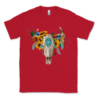 Red boho bull skull Classic Tee - BarkalooDesign