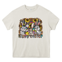 Cream Happy Easter Heavy Core Tee - CowhideDigitalArt