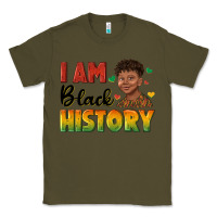 Army Green i am black history with afro black boy Classic Tee - texasbilliewilder