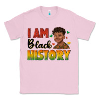 Bubblegum Pink i am black history with afro black boy Classic Tee - texasbilliewilder