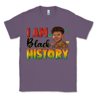 Lavender i am black history with afro black boy Classic Tee - texasbilliewilder