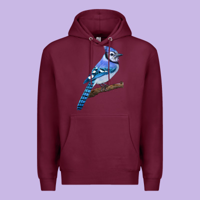 Blue Jay Bird Premium Hoodie Designed By Lillyallendesigns