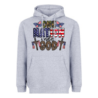 Heather Grey one nation under god Heavyweight Hoodie - CowhideDigitalArt