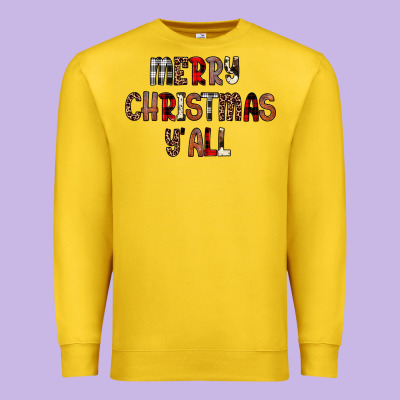 Merry Christmas Y All Premium Sweatshirt Designed By Jahusdesignshop