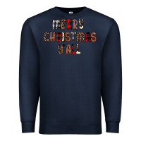 Navy merry christmas y all Premium Sweatshirt - JahusDesignShop