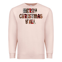 Pale Pink merry christmas y all Premium Sweatshirt - JahusDesignShop