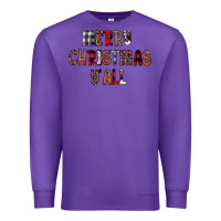 Purple merry christmas y all Premium Sweatshirt - JahusDesignShop