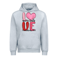 Heather Grey love never fails valentine s day Urban Hoodie - MaliasSmallBusiness
