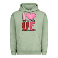 Pigment Oil Green love never fails valentine s day Urban Hoodie - MaliasSmallBusiness