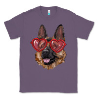 Lavender German shepherd with love glasses Classic Tee - RanaPortraitStore