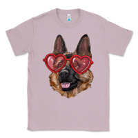 Lilac German shepherd with love glasses Classic Tee - RanaPortraitStore