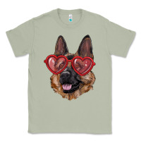 Matcha German shepherd with love glasses Classic Tee - RanaPortraitStore