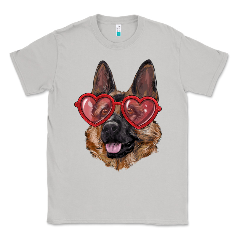 German Shepherd With Love Glasses Classic Tee by RanaPortraitStore | Teevron